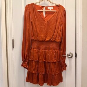 She + Sky Burnt Orange Dress